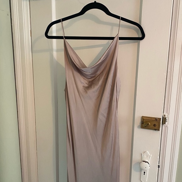mauve silk slip dress - Picture 1 of 4